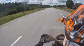 Wheelie fail/crash KTM 690 TB