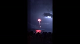Naples City Pier Lightning 4th of July 2016