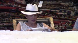 Sharon Stone spotted with friends at Hollywood rug store