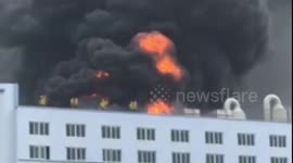 Electroplate factory catches fire