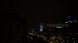 Incredible lightning storm in Madrid, Spain