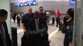 Singer Sam Smith arrives at LAX Airport in Los Angeles, Ca