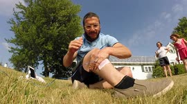 Canadian man uses DRONE to wax his own leg