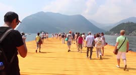 Floating Piers on Lago d'Iseo, Italy