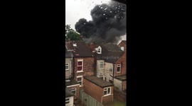 Huge factory fire in Nottingham