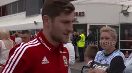 Wales Euros - Ben Davies IV at Cardiff Airport