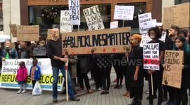 Silent Black Lives Matter demo in Birmingham, UK