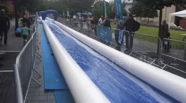 Huge water slide in Sheffield