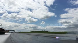 Model rocket car possibly breaking the sound barrier