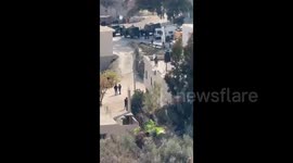 Israeli forces in the town of Tuqou, southeast of Bethlehem