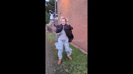Intense Storm Éowyn winds sweep jacket away in the middle of a TikTok recording