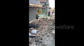 Israeli forces in the city of Tulkarm, as the assault on the city continues for the second day in a row