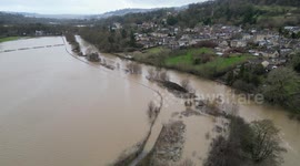 Flooding at Batheaston, Somerset