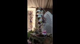 Elaborate birthday cake collapses while being displayed