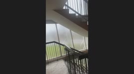 Ayr, Scotland: Storm Éowyn's fierce winds tear down an entire wall in a residential building