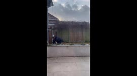 Man relearns the meaning of 'Instant Regret' after facing comical mishap during Storm Éowyn