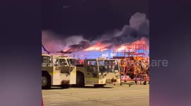 Passengers evacuated as plane catches fire in South Korea