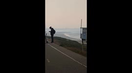 Hillside Panorama of Palisades Fire