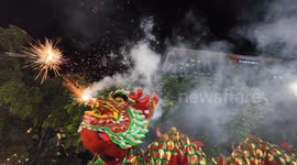 Dragons in Chiang Mai on the Eve of the Chinese New Year of the Snake