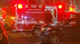 US, Los Angeles: Vermont Square 2 LAPD Officers Injured in Pursuit Crash
