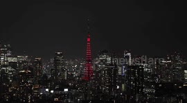 Tokyo Tower lights up in red for Chinese New Year