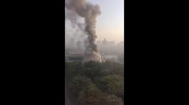 Fire erupts at the Hyper City Mall in India