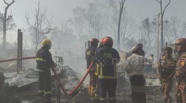Fire at Camp-1W in Cox's Bazar, Bangladesh Refugee Camp