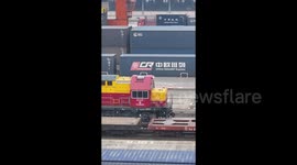 China-Europe freight train departs from Chongqing on Spring Festival