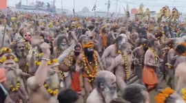 Million of devotees came to take the nectar bath of Mauni Amavasya at Maha kumbh in Praygraj, Northern India