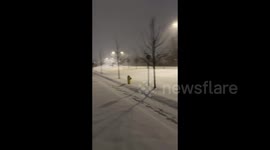Canada: Heavy snowfall in Oshawa, Ontario