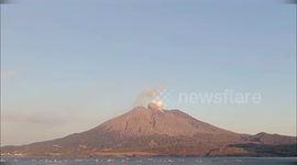 Sakurajima volcano sends ash clouds 1km skywards in Japan