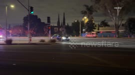 US, Los Angeles: Hollywood Pursuit Of Suspected DUI Driver