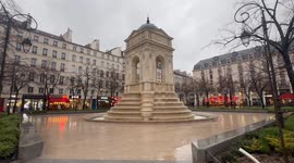France: Fountain des Innocents (Fountain of the Innocents) in Paris, France