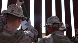 US: U.S. Marines Bolster Southern Border Barrier Near San Ysidro