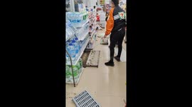 Shop staff catch snake hiding under the toiletries shelf