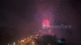 China: Cross-Strait fireworks show lights up night sky, celebrating Chinese New Year