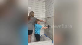Pint-sized builder renovates his parents' home - aged SEVEN