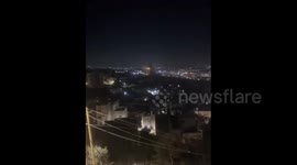 The moment the Israeli Forces blew up a Palestinian residential house in Jenin, West Bank
