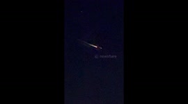 Crashing Starlink satellite creates a dazzling spectacle in calm night sky