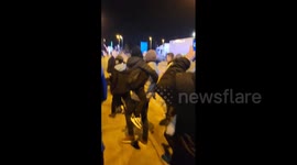 UK: Kiosk Outside Etihad Stadium Catches Fire Ahead Of Champions League Game