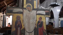 Couple find 10ft Jesus painting in their barn - created over 70 years ago