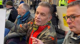 “Not the fight of our lives, a fight FOR our lives.” Chris Packham joins protest blockade outside the High Court in London