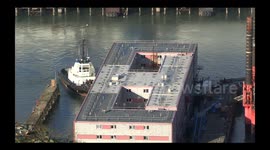 The Bibby Stockholm Immigration Barge Based at Portland UK Has Been Towed Away to Rotterdam