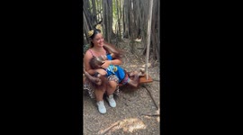 Gentle Orangutan Kisses