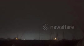 US: Intense Lightning Strikes Fort Worth As Severe Storm Hits Texas
