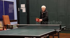 Pensioner becomes Britain's oldest ping pong player - aged 92