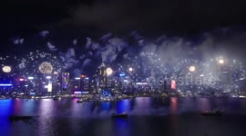 Hong Kong marks Chinese New Year with dazzling fireworks display