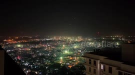 Fireworks illuminate the sky for Lunar New Year in Ho Chi Minh, Vietnam