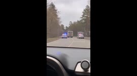 Stolen minibus crashes after police chase in Moscow, Russia