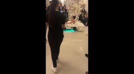 Bride and groom make unique entrance at wedding reception in Sydney, Australia